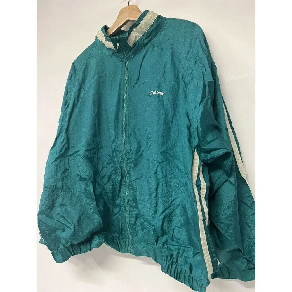 Spaulding Active Sportswear Green XL Windbreaker VTG